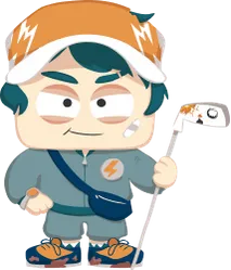 Golfer game character